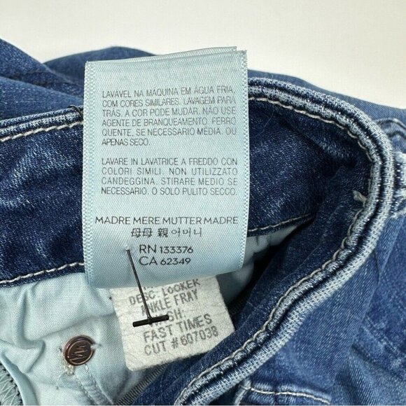 Mother Denim Women’s Looker Ankle Fray Fast Times Skinny Designer Jeans W24/L26 - Picture 8 of 12